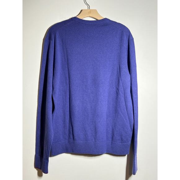 Greyson Men's EUC Purple 100% Cashmere Crewneck Pullover Sweater Size L - Picture 6 of 6